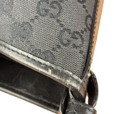 Gucci Vintage Leather Trim GG Canvas Jackie Piston Hobo Bag