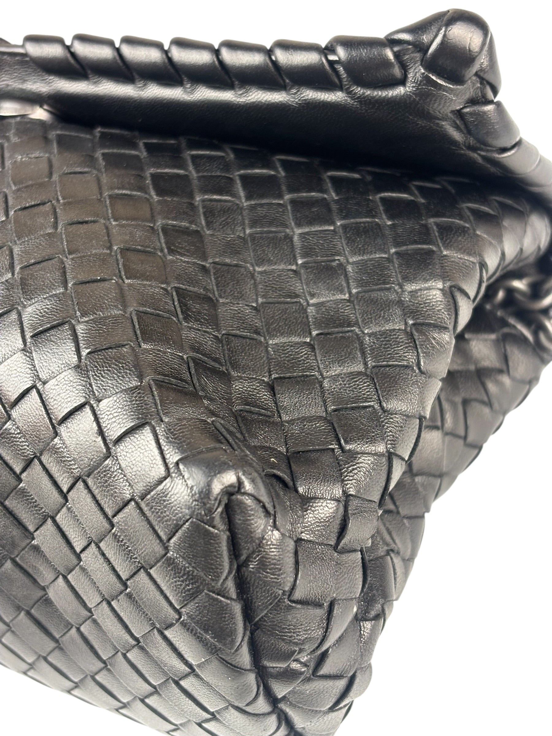 Bottega Veneta Black Intrecciato Shoulder Bag