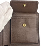 Louis Vuitton Leather Canvas Damier Ebene Wallet