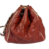 Chanel Burgundy East West Accordion Flap Bag