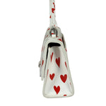 Balenciaga White Leather Hourglass Heart Nano Two-Way Bag