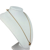 Christian Dior Rope-Twist CD Drop Motif Pendant Necklace