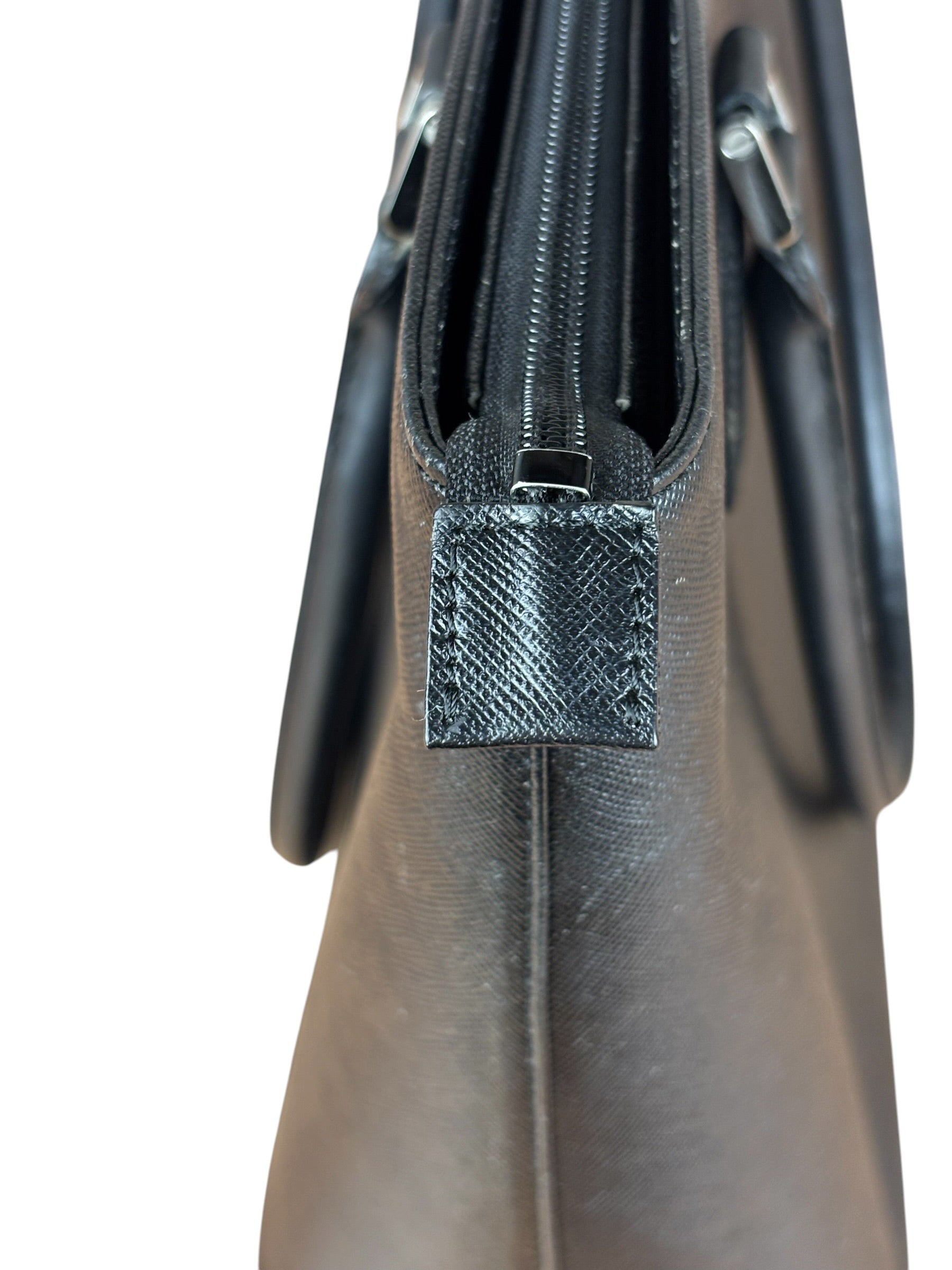 Burberry Black Saffiano Leather Tote Bag
