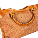 Balenciaga Wool Knit Orange City Bag