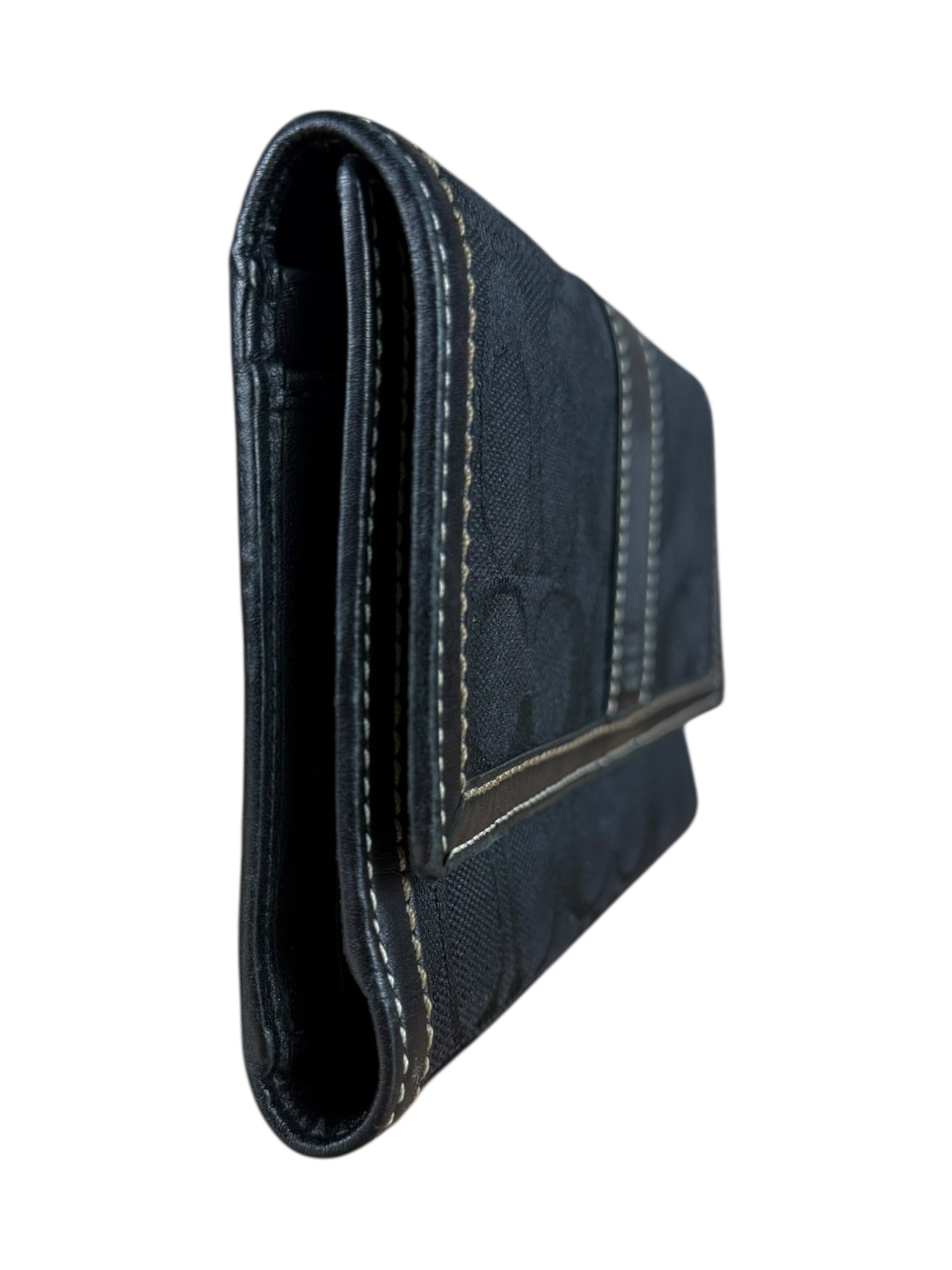Coach Vintage Signature C Long Wallet Black