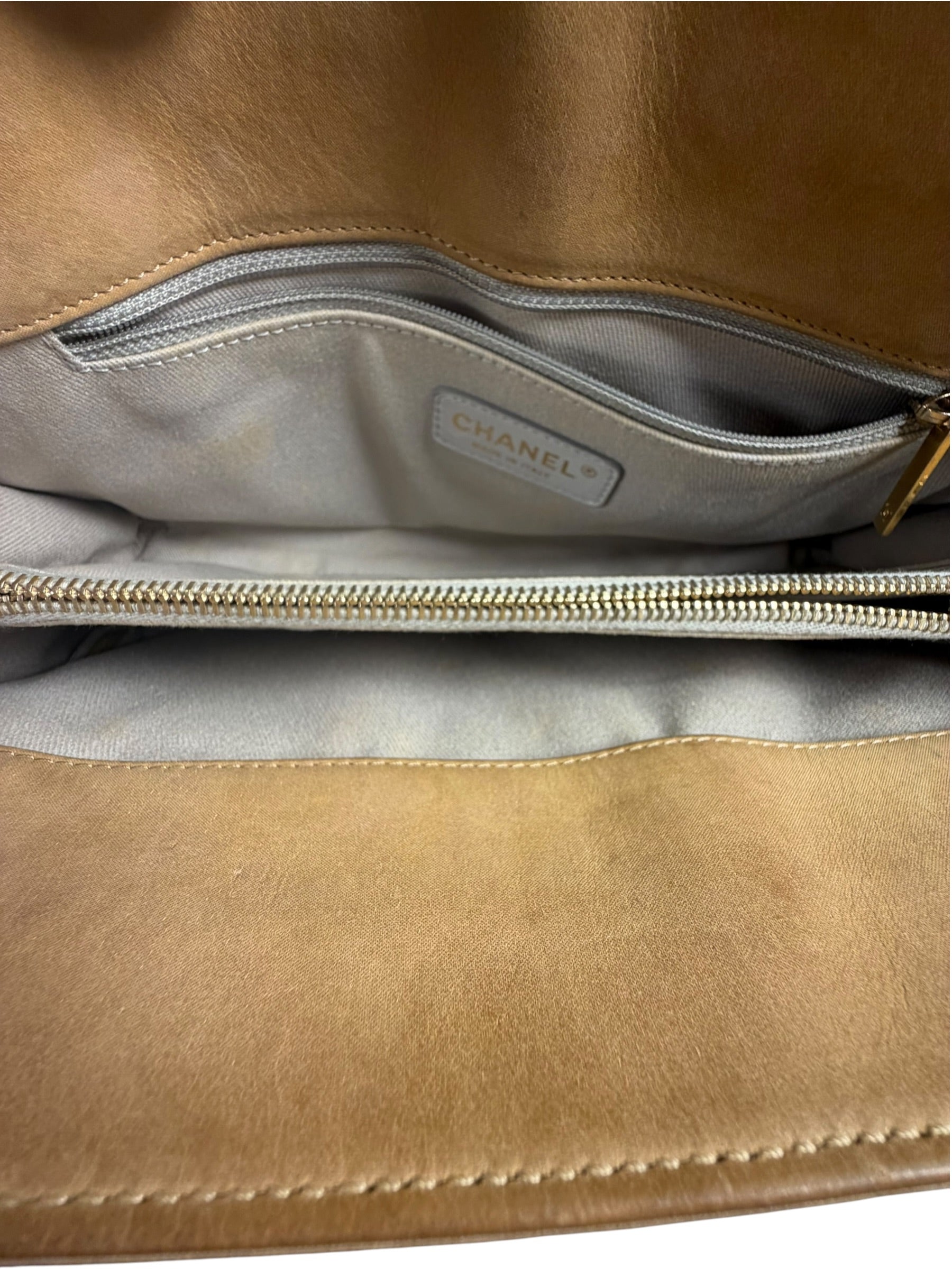 Chanel Brown Lambskin Front Pocket Shoulder Bag 2011