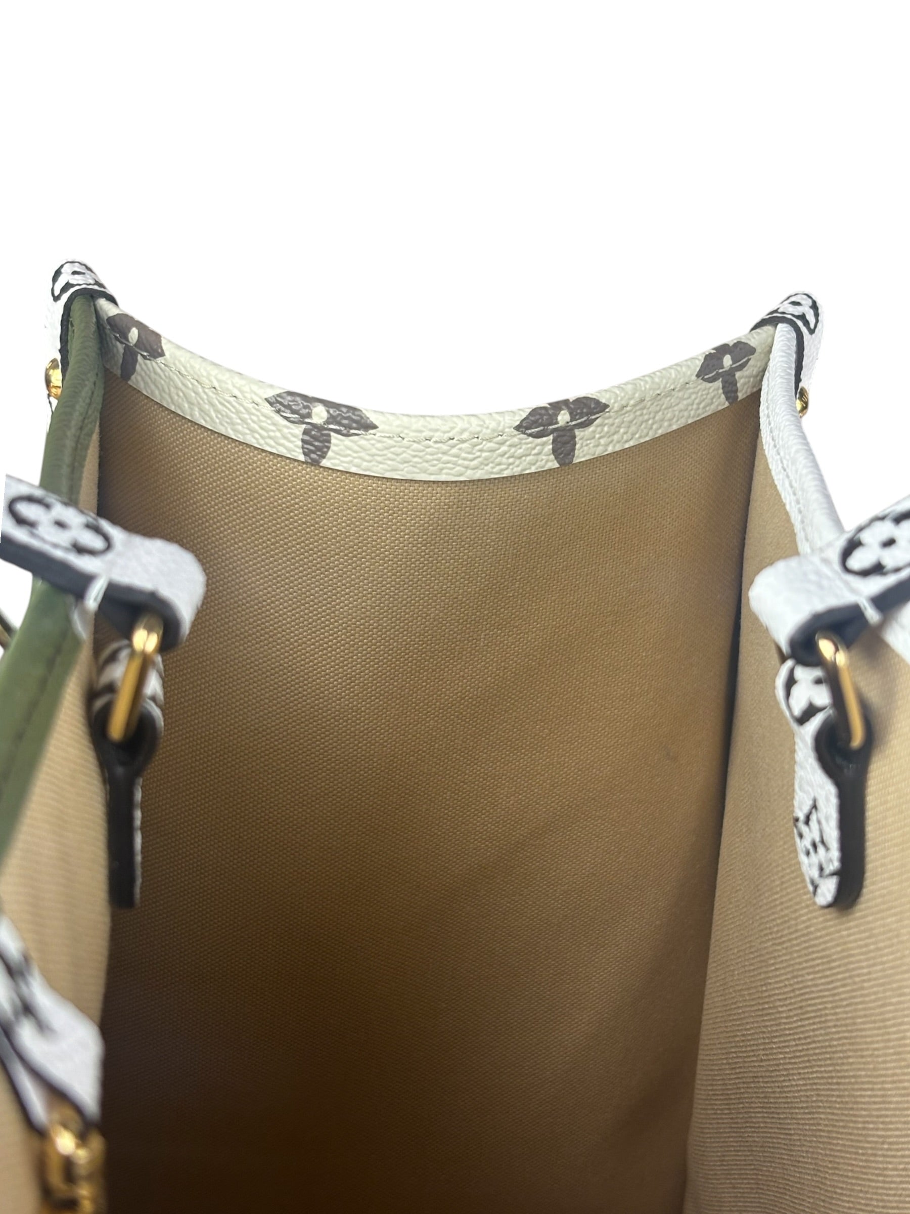 Louis Vuitton Khaki/Green OnTheGo GM Tote