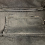 Hermes Black Canvas Leather Valparaiso Handbag