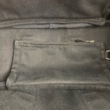Hermes Black Canvas Leather Valparaiso Handbag