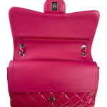 Chanel Hot Pink Large Patent Leather Double Flap Shoulder Bag 2014