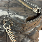 Chanel Black Leather Paris Moscow Flap/Chain Shoulder Bag 2005