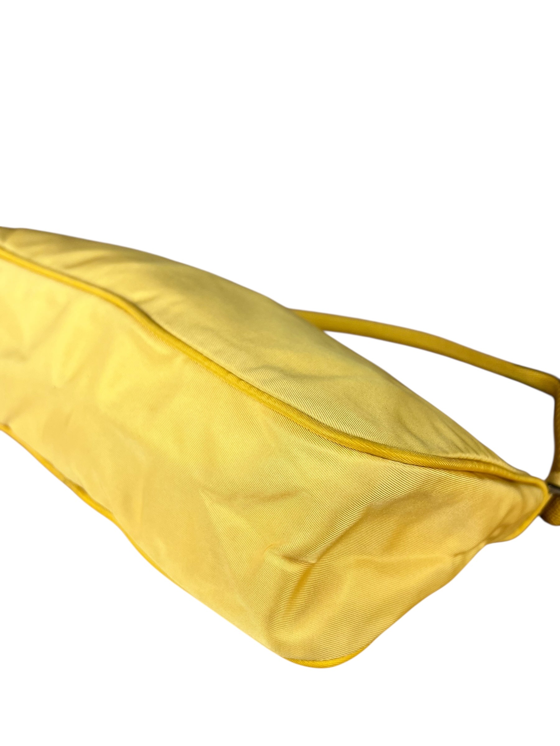 Prada Vintage Nylon Yellow Pochette