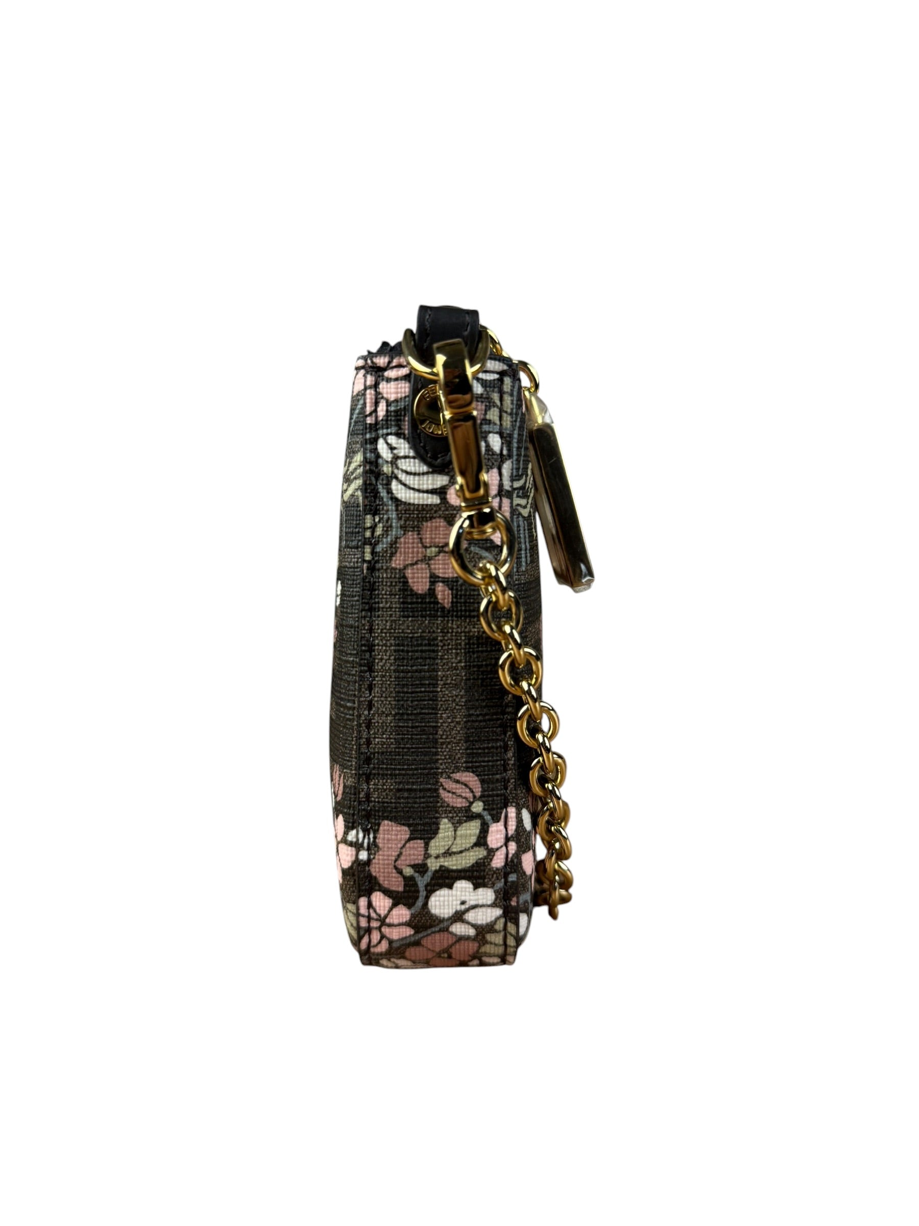 Fendi FF Floral Coated Canvas Chain Pochette