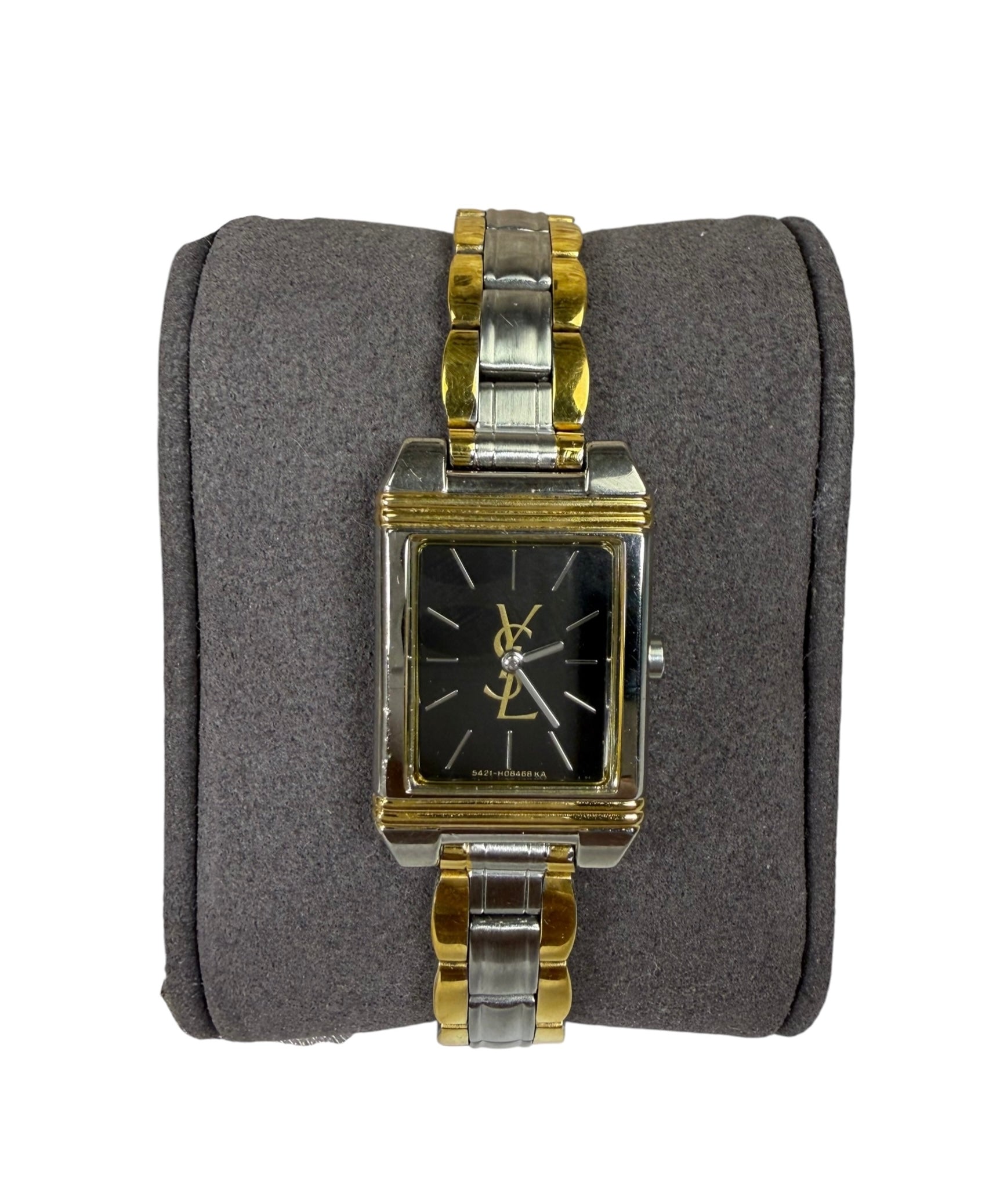 YSL 2 Tone Tank Black Stick Dial