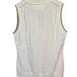 Celine Sleeveless Button Up Polo