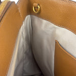 Miu Miu Beige/Brown Bicolor Leather Madras Handbag