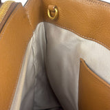 Miu Miu Beige/Brown Bicolor Leather Madras Handbag