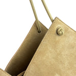 Bottega Veneta Beige Suede/Leather Trim Intrecciato Flower Basket Tote