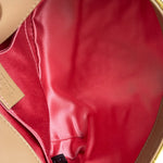 Gucci Gold GG Marmont Pearl Studded Mini Flap Bag