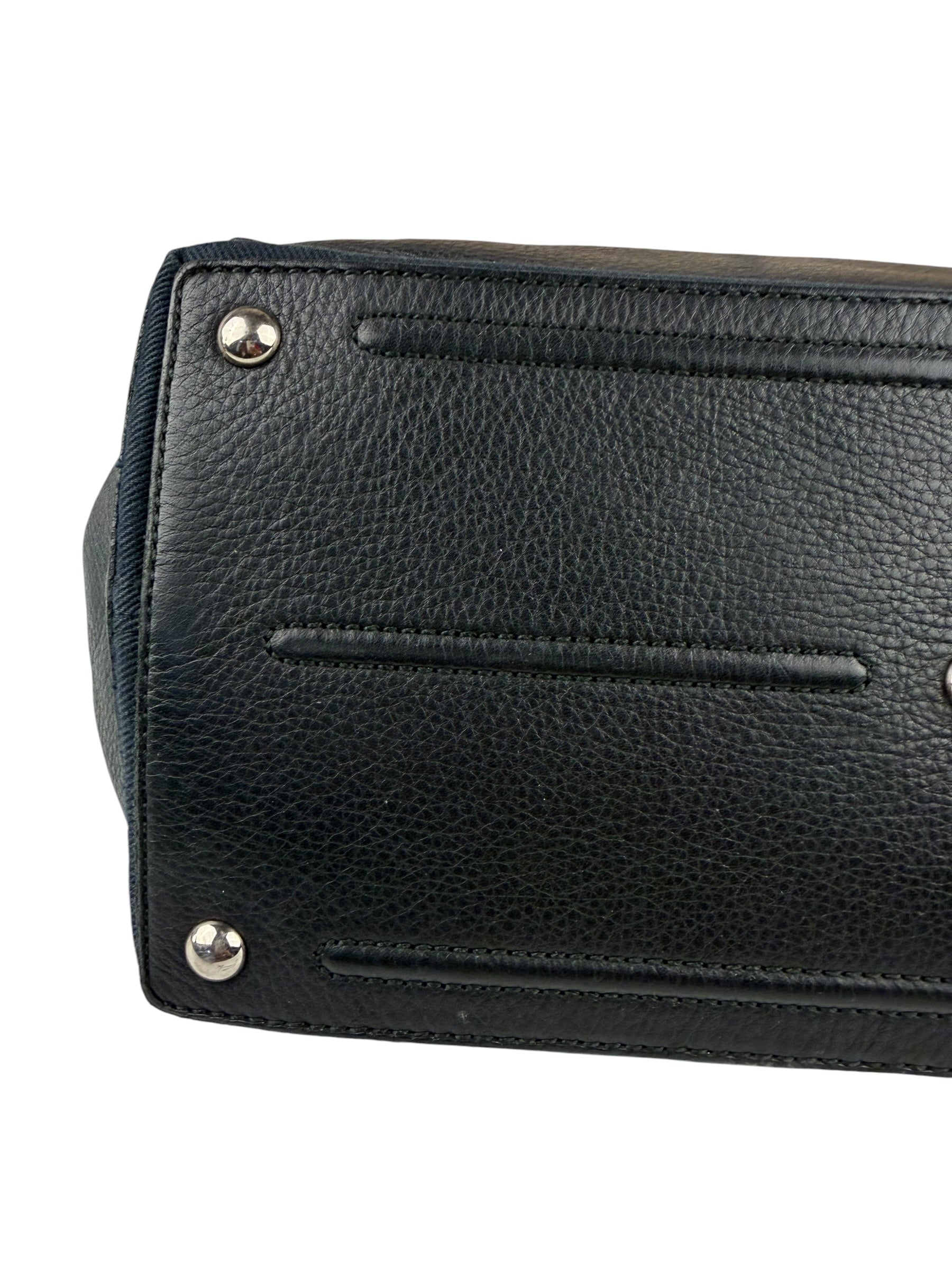 Saint Laurent Vintage Black Leather Top Handle Bag
