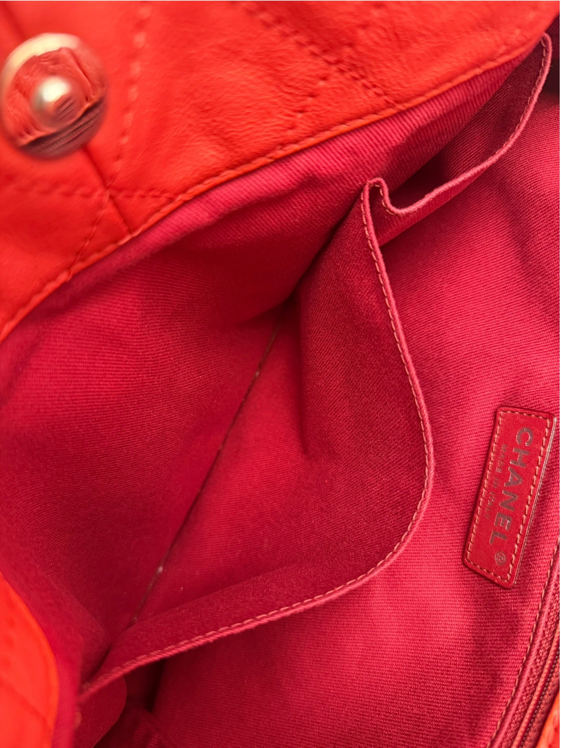 Chanel Red Quilted Leather Natural Beauty Chain Tote 2010