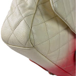 Chanel Quilted Caviar Ivory/Pink Ombre Jumbo Flap 2013