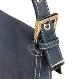 Fendi FF Wave Buckle Denim Baguette