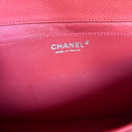 Chanel Coral Pink Matte Quilted Caviar Flap Shoulder Bag 2012