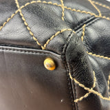 Chanel Black Leather Wild Stitch Surpique Tote 2005