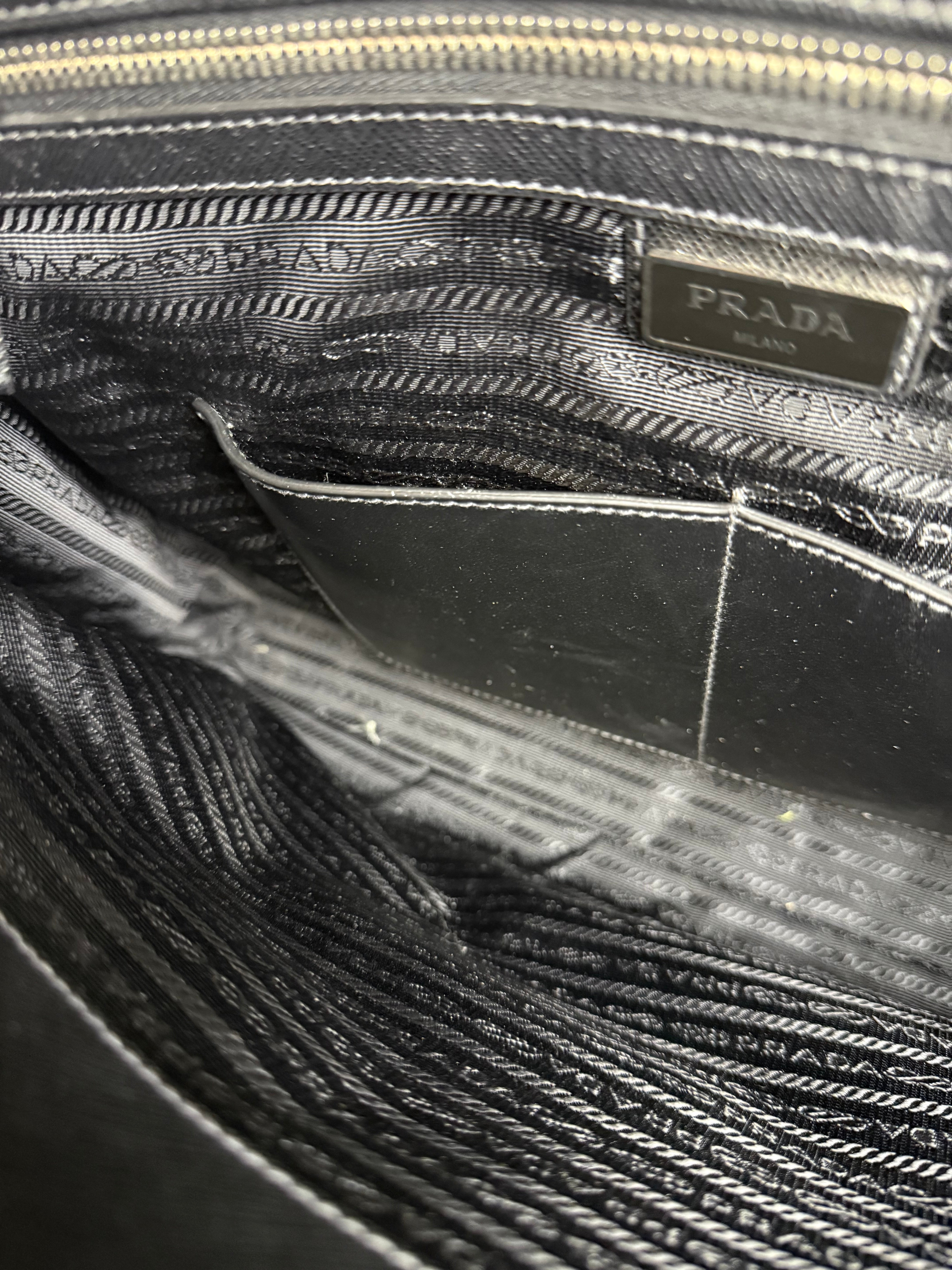 Prada Black Saffiano Leather Galleria Tote