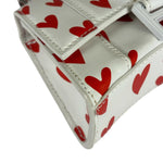 Balenciaga White Leather Hourglass Heart Nano Two-Way Bag