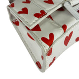 Balenciaga White Leather Hourglass Heart Nano Two-Way Bag