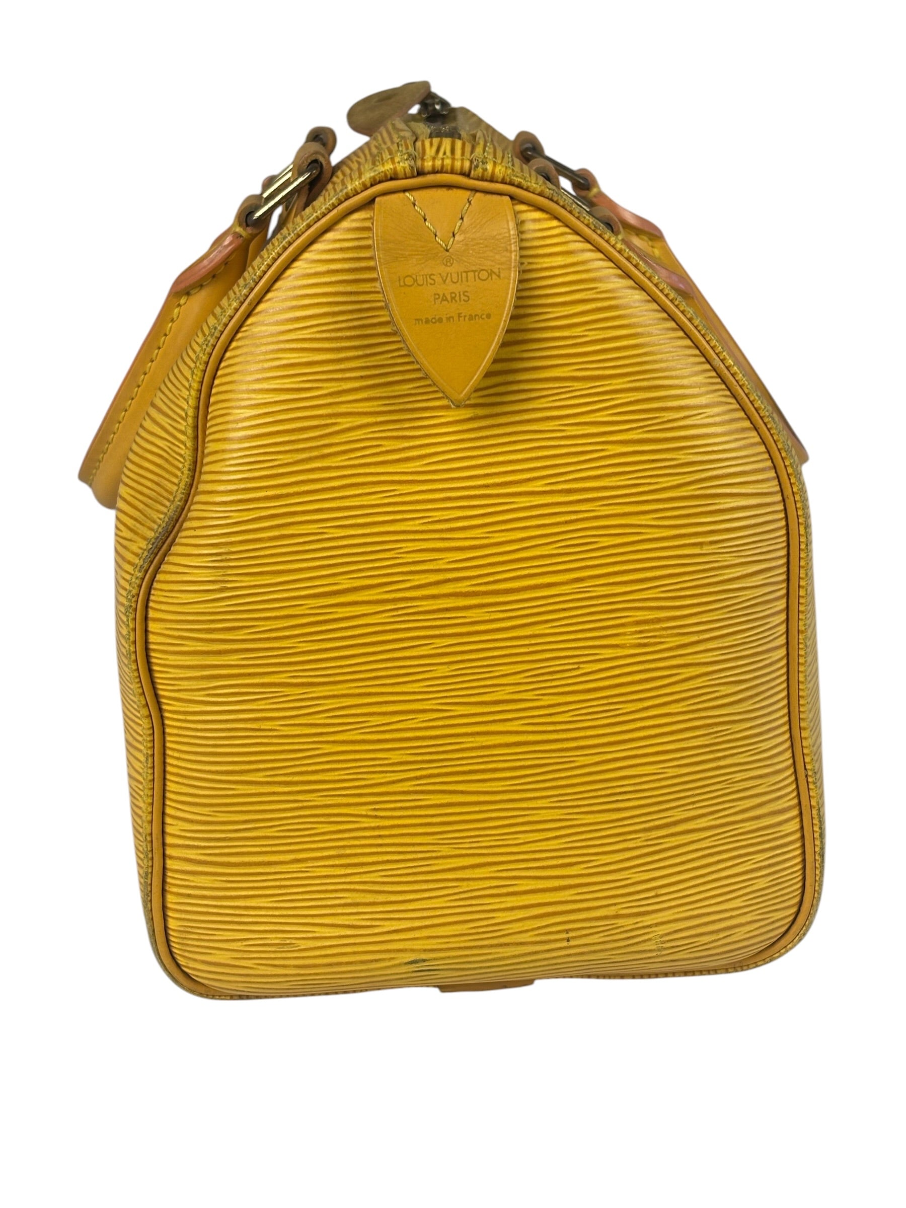 Louis Vuitton Yellow Epi Leather Speedy 25