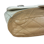 Chanel Bicolor Medium Leather Flap Bag Beige '08