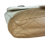 Chanel Bicolor Medium Leather Flap Bag Beige '08