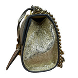 Gucci Gold Metallic Padlock Small Chain Shoulder Bag