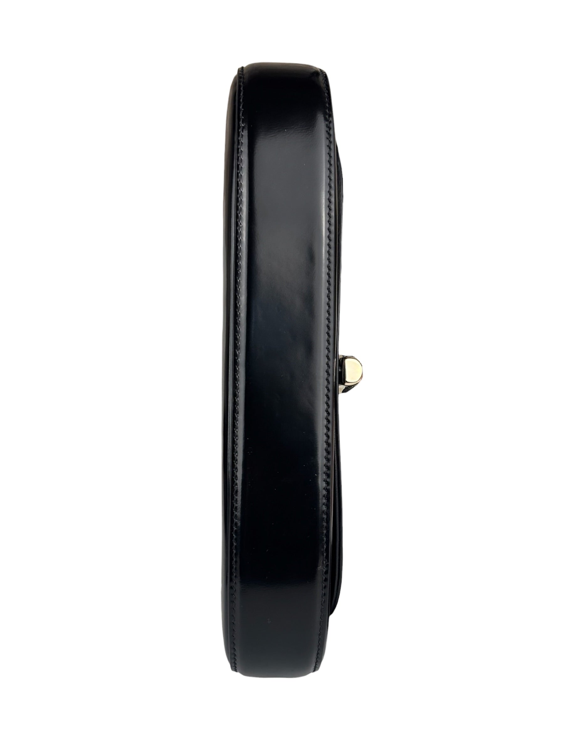 Gucci Black Leather Bamboo Night Small Clutch/Pochette