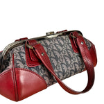Christian Dior 2005 Doctor Bag Navy/Red Leather Trim