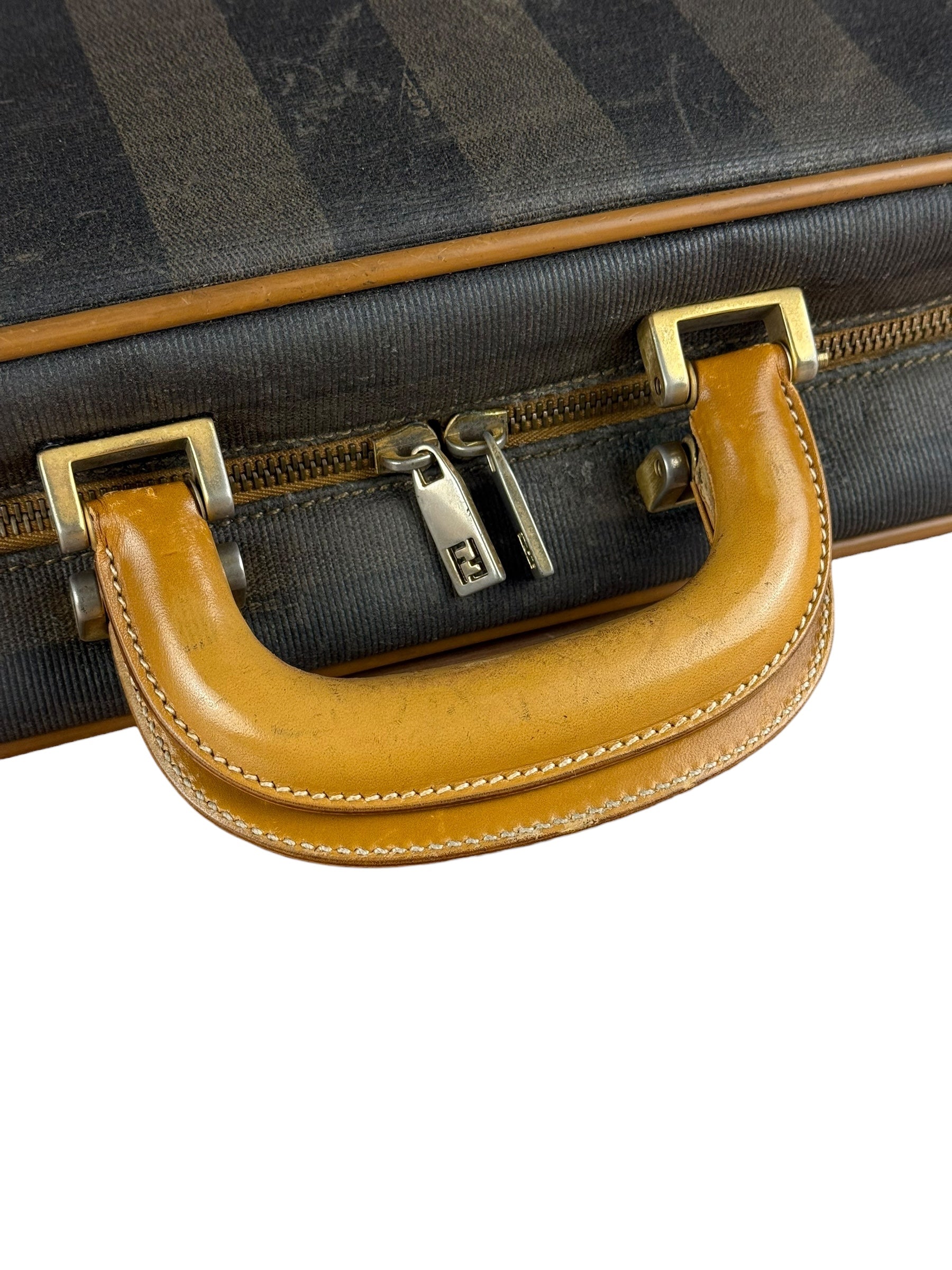 Fendi FF Vintage Striped Briefcase