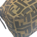 Fendi Brown Leather Trim Baguette