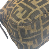 Fendi Brown Leather Trim Baguette