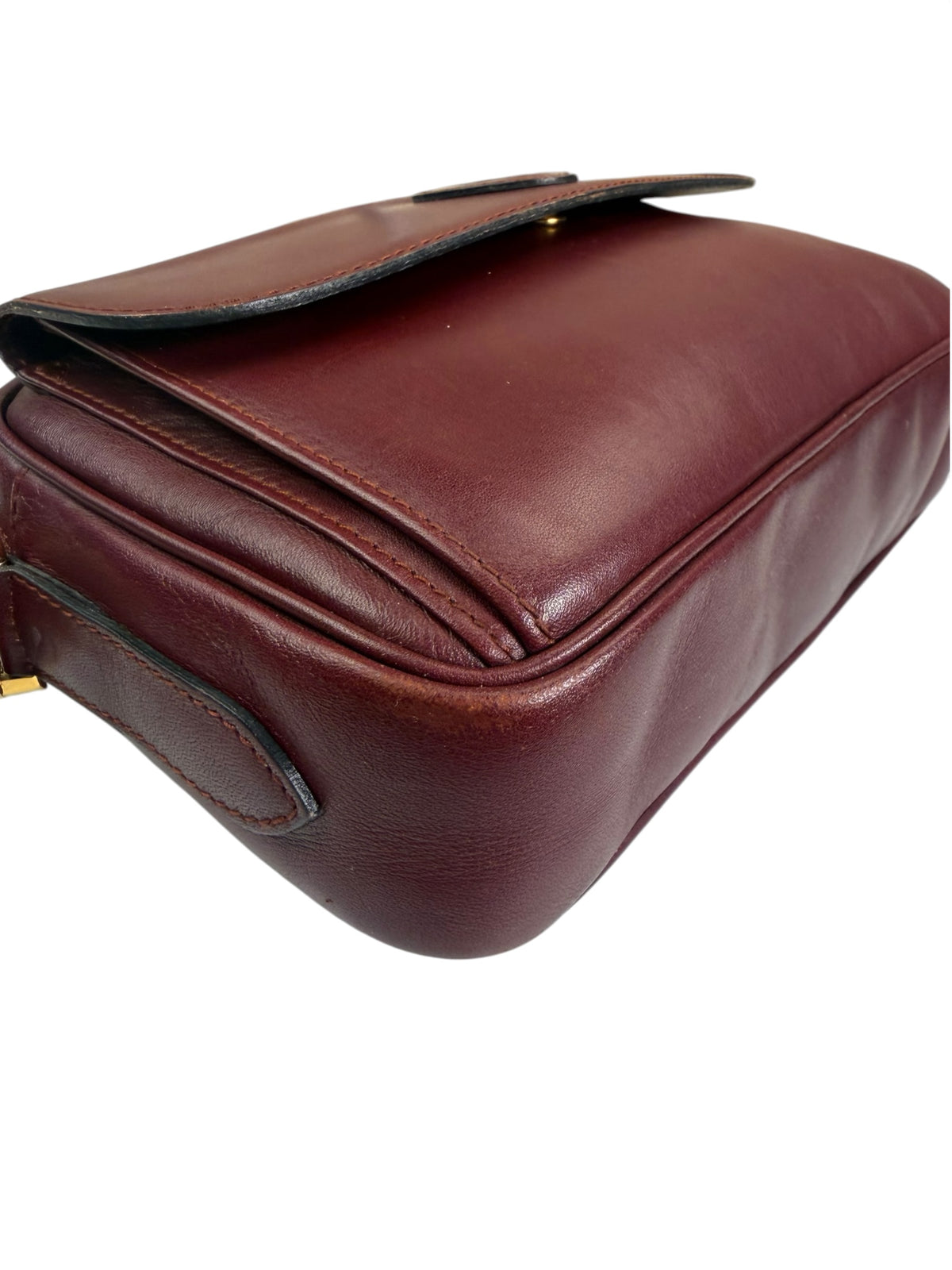 Cartier Burgundy Leather Must Line Camera Bag