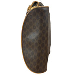 Celine Vintage Leather Macadam Double Pocket Shoulder Bag