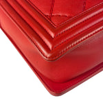 Chanel Red Quilted Leather Boy Flap Bag 2010