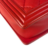 Chanel Red Quilted Leather Boy Flap Bag 2010