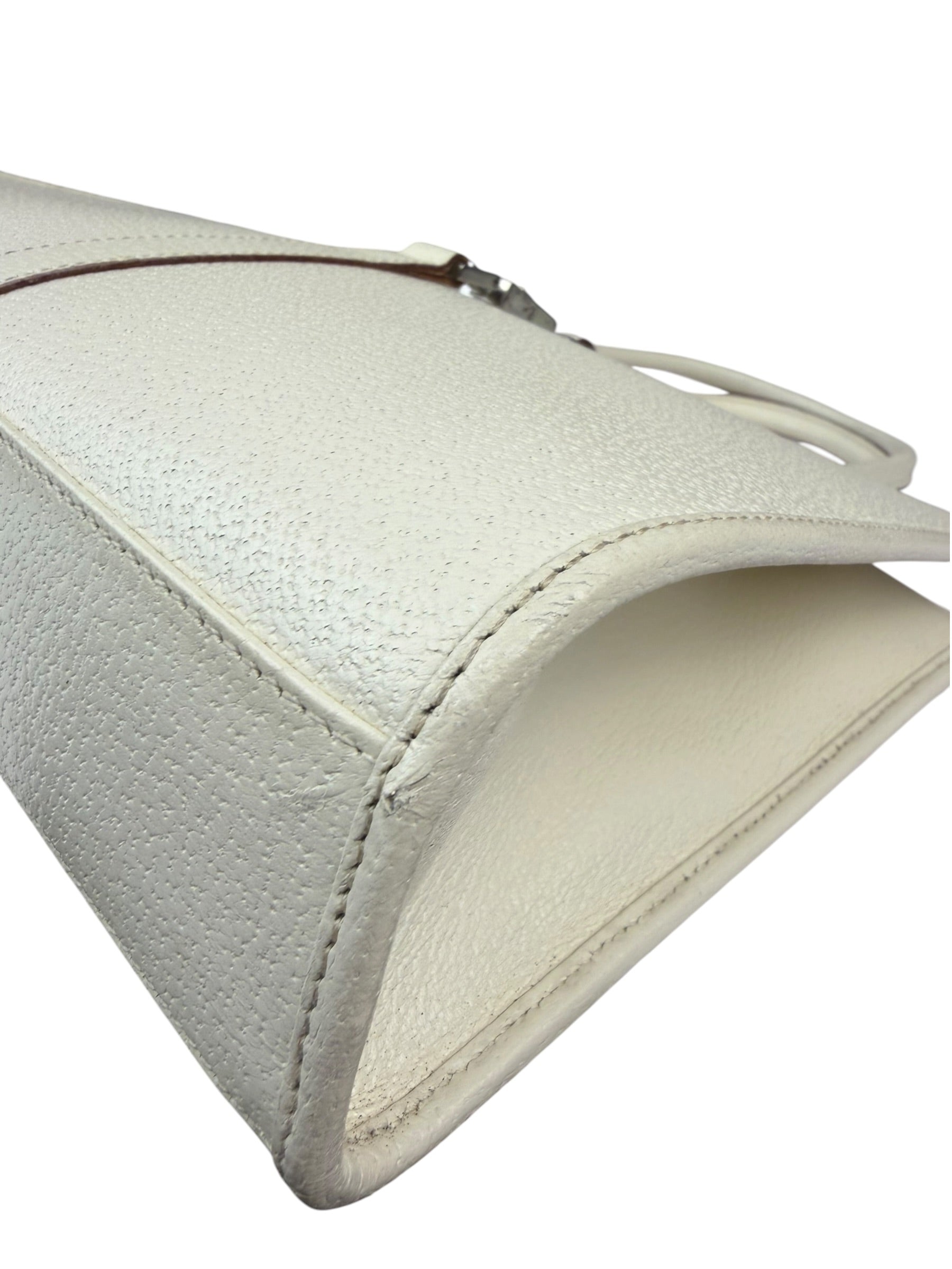 Gucci Off-White Leather Piston Lock Jackie Tote