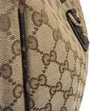 Gucci Brown Leather Trim Abbey D Ring Shoulder Bag