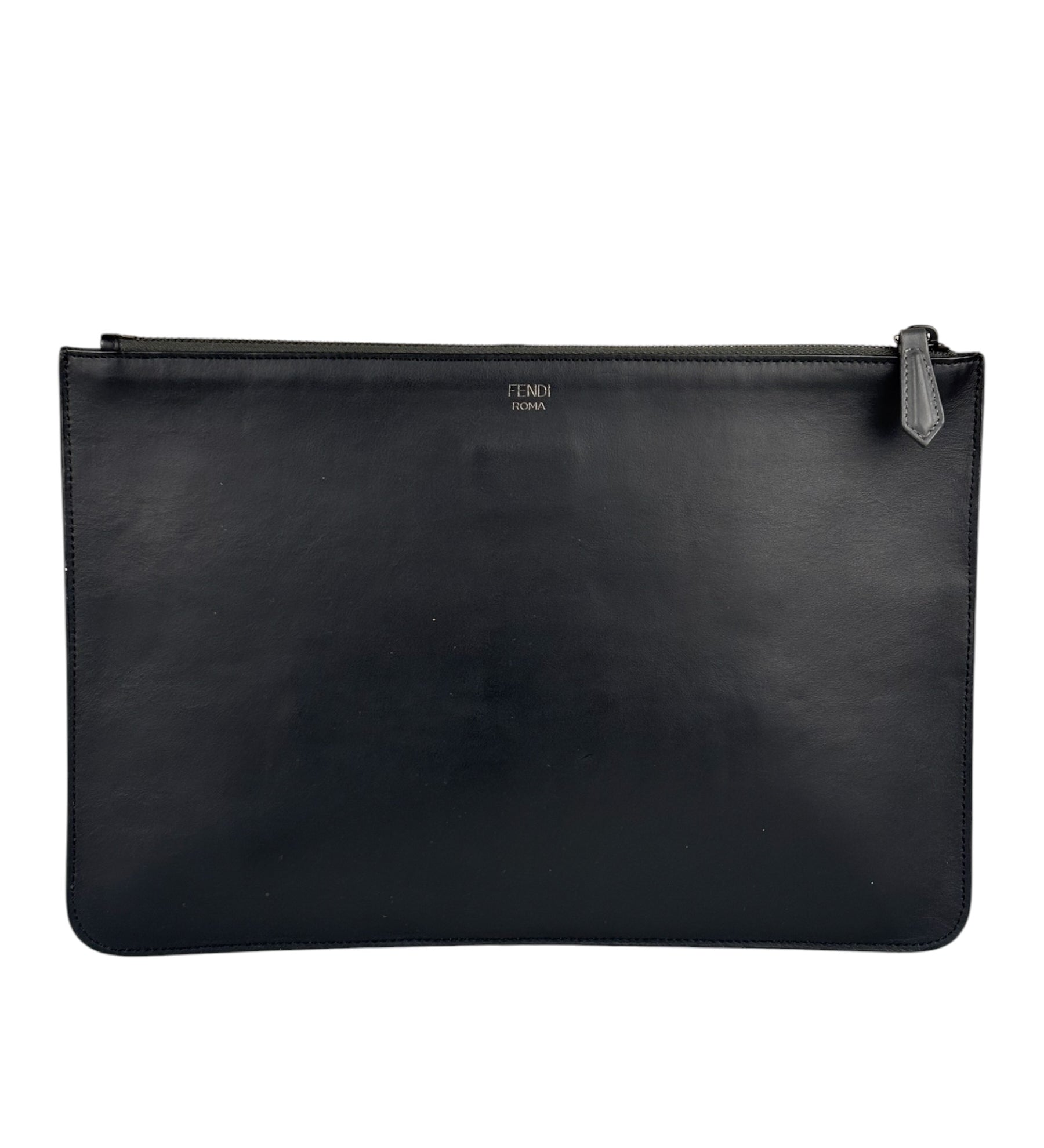 Fendi Black/Grey/White Monster Bag Bugs Eye Pouch