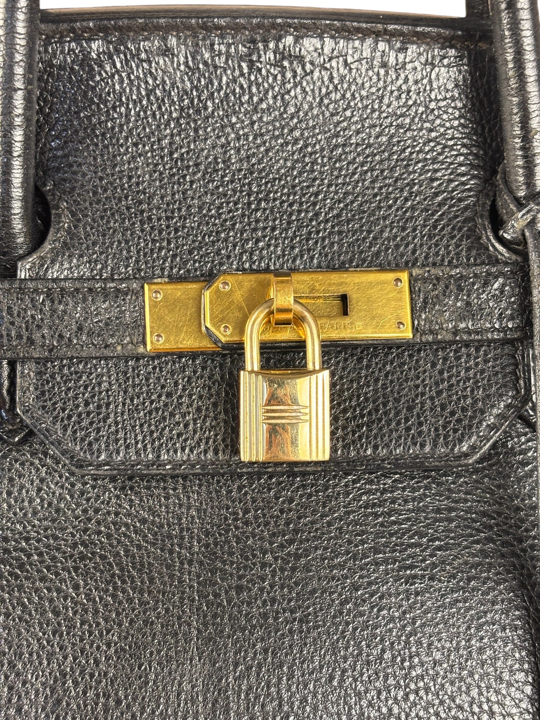 Hermes Black Togo Leather Birkin 40 Handbag Gold 1998