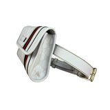 Gucci GG White Coated Canvas Sherry Line Belt Bag